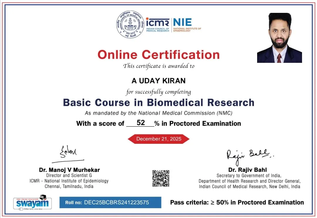 ICMR-NIE Certification